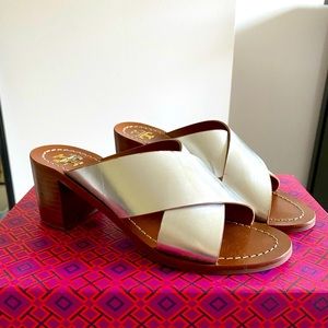 Tory Burch Montrose Metallic Mule